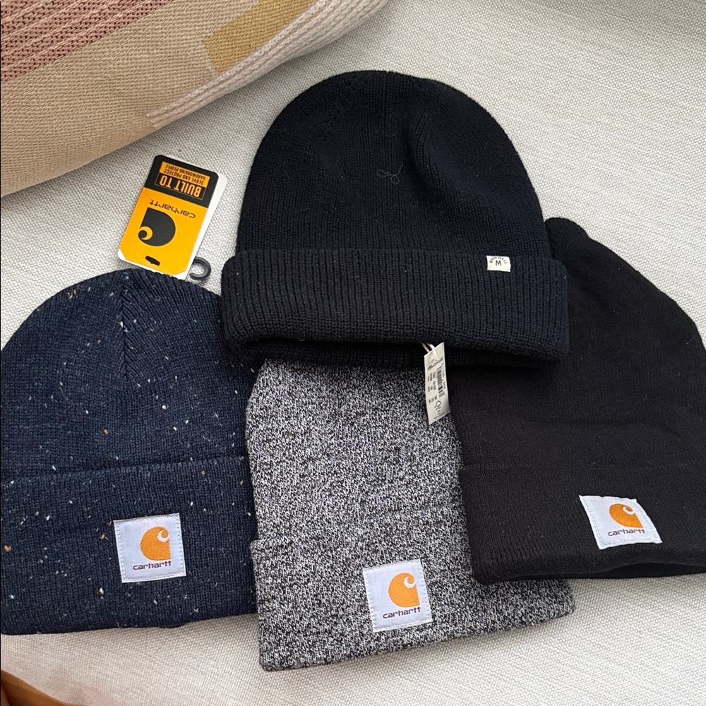 Carhartt Men's Black and Gray Beanie Collection